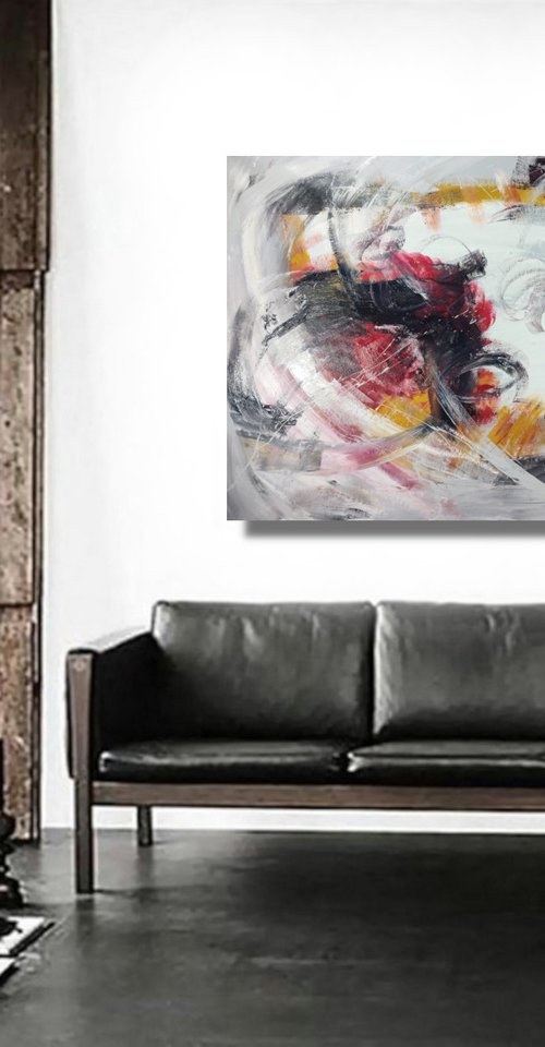 large paintings for living room/extra large painting/abstract Wall Art/original painting/painting on canvas 120x80-title-c698 by Sauro Bos