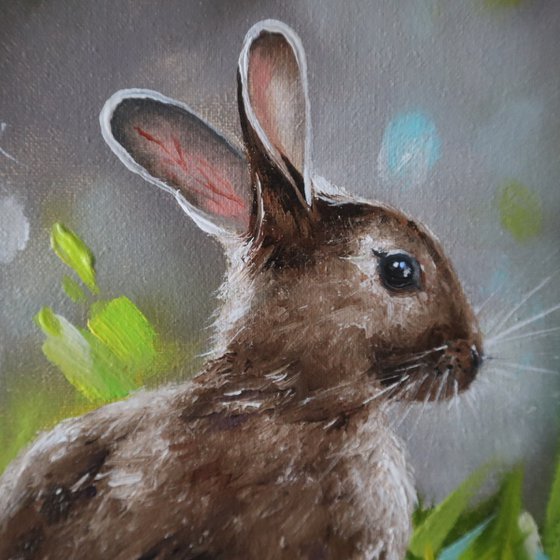 Rabbit Painting, Bunny Art