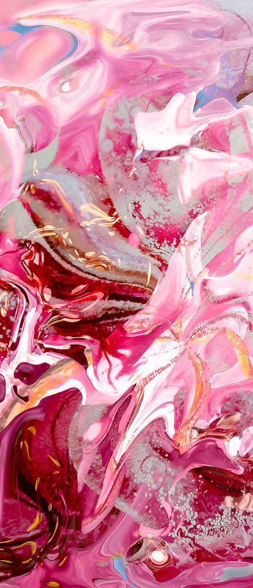 floral pink abstract by Bruno Paolo Benedetti