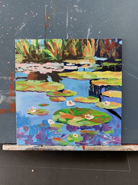 Lily pond landscape.