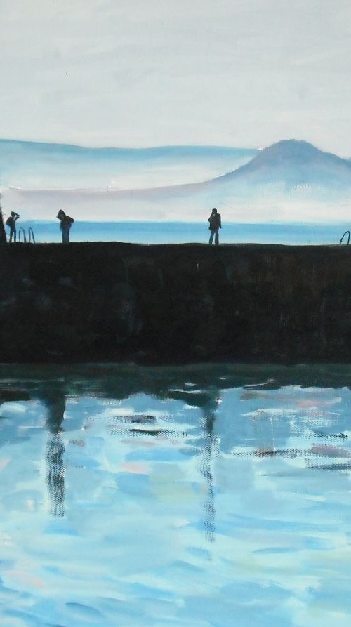 Silhouettes At The Harbour by Stephen Howard Harrison
