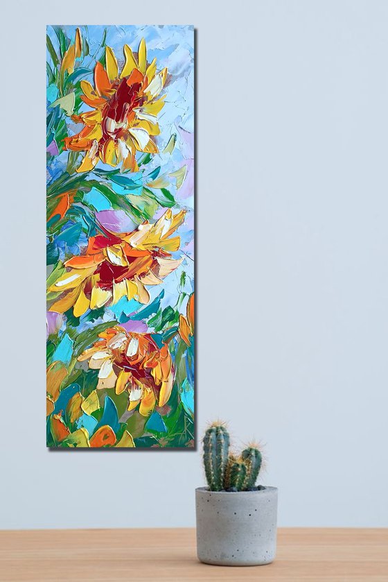 Sunflowers - painting sunflowers, oil painting, flower, sunflowers painting original, oil painting floral,art, gift, home decor