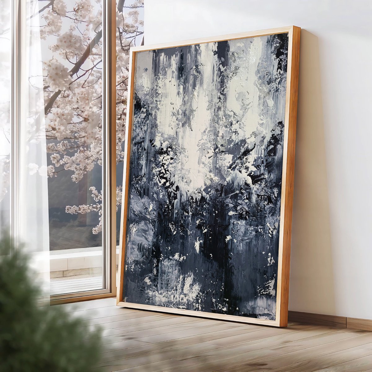 Abstract Acrylic Painting By Alex Senchenko, 39 X 59, Abstract 2556, Original Artwork