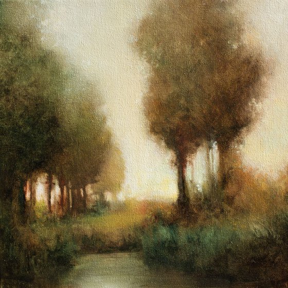 Morning Trees impressionist tonal landscape