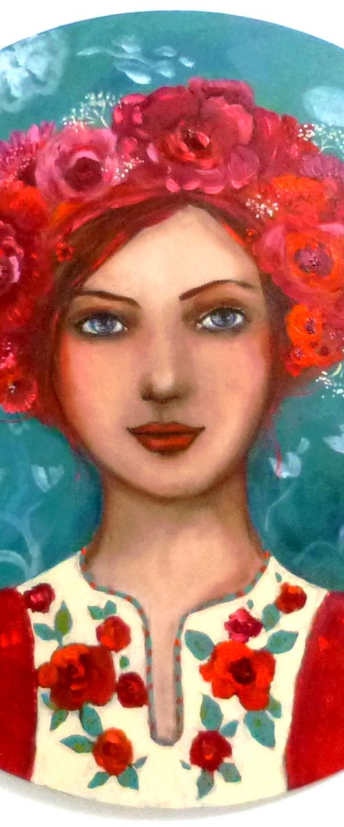 Sweet Marusya. Tondo 50 cm by Loetitia Pillault