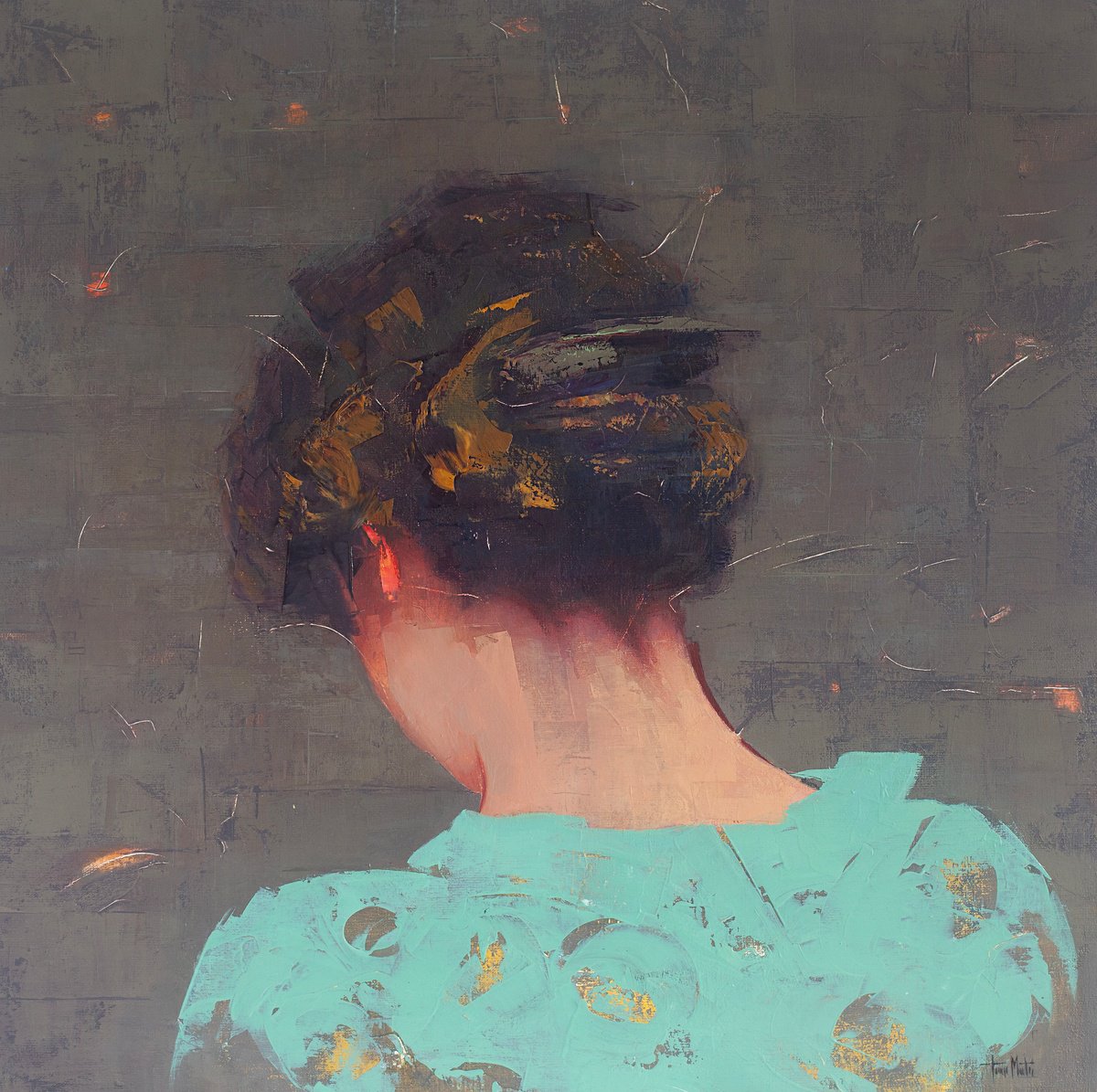 Expressive Oil Painting , Study For Geisha Ii By Tomasa Martin, 24 X 24, Artwork For Sale On Artfinder