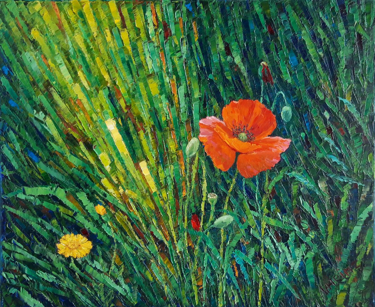 Impressionistic Botanical Oil Painting By Irena Heinz, 18 X 15, Perfection, Original Artwork
