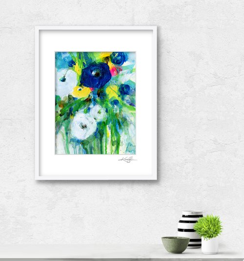 Flower Joy 15 - Floral Abstract Painting by Kathy Morton Stanion by Kathy Morton Stanion