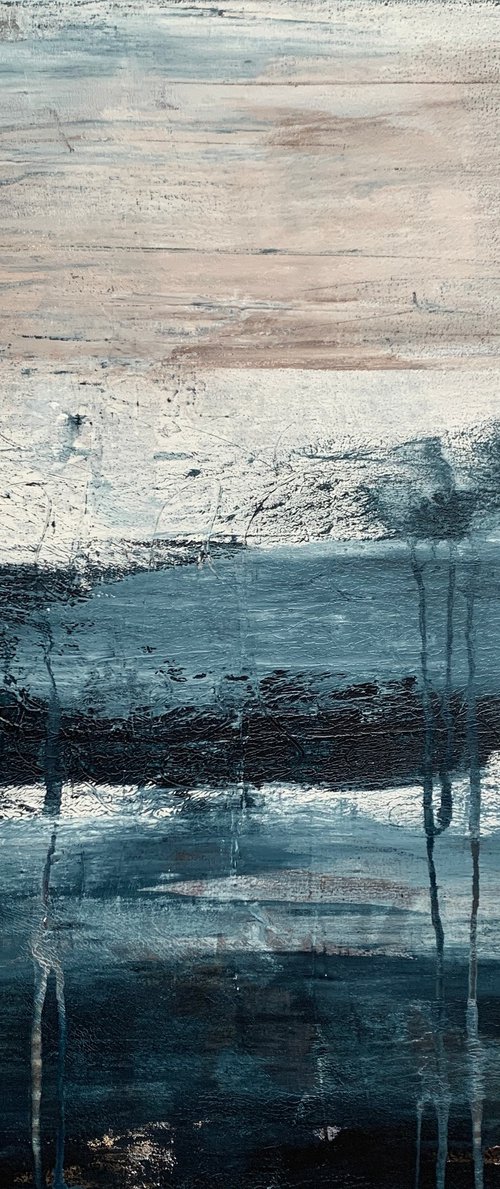 Indigo landscape Painting abstract by Marina Skromova