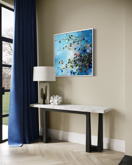 Pink Buds in Blue Air