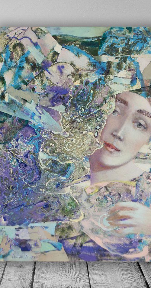 Modern abstract, painting of woman by Kate Kulish