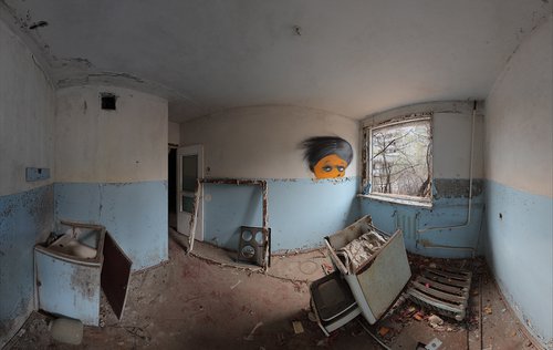 #94. Pripyat. Room with Graffiti 1 - XL size by Stanislav Vederskyi