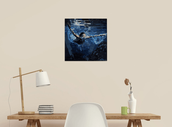 Immersion in blue