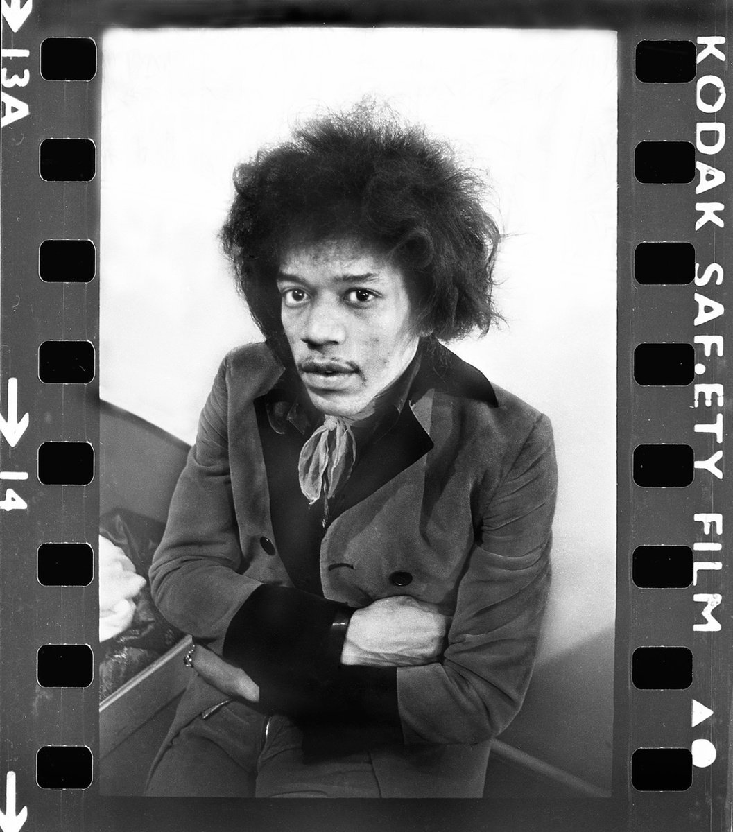 Photorealistic Portrait Photograph By Paul Berriff Obe, 31 X 28", Jimi Hendrix On Film, Original Artwork