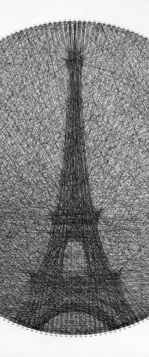 Eiffel Tower String Art Wall Panel by Andrey Saharov
