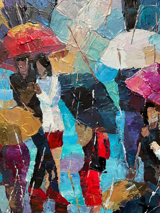 Metallic umbrellas. Some stories
