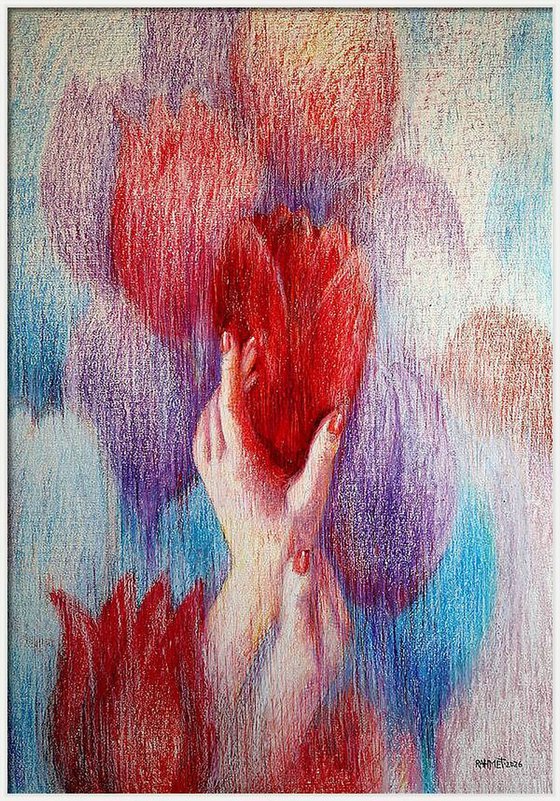 Touch : paper, oil pastel
