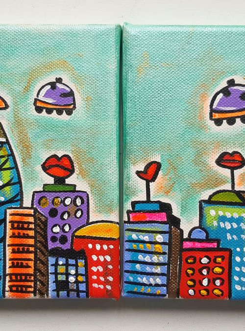 Shiny Futuristic London by Maria Luisa  Azzini