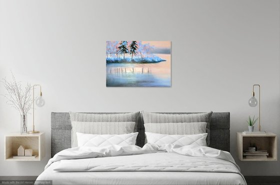 Silent Reflection: The Winter Blue