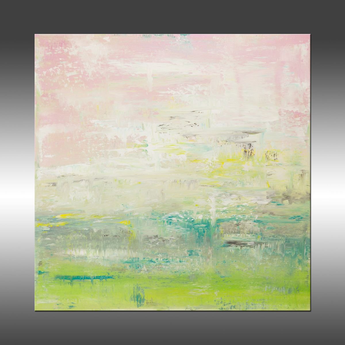 Abstract Acrylic Painting By Hilary Winfield, 20 X 20, Modern Industrial 29, Original Artwork