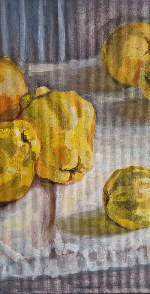 Still-life with fruits "Quinces" by Olena Kolotova