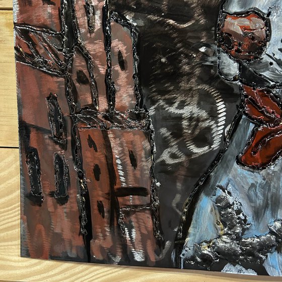 Wall sculpture - Dog basque