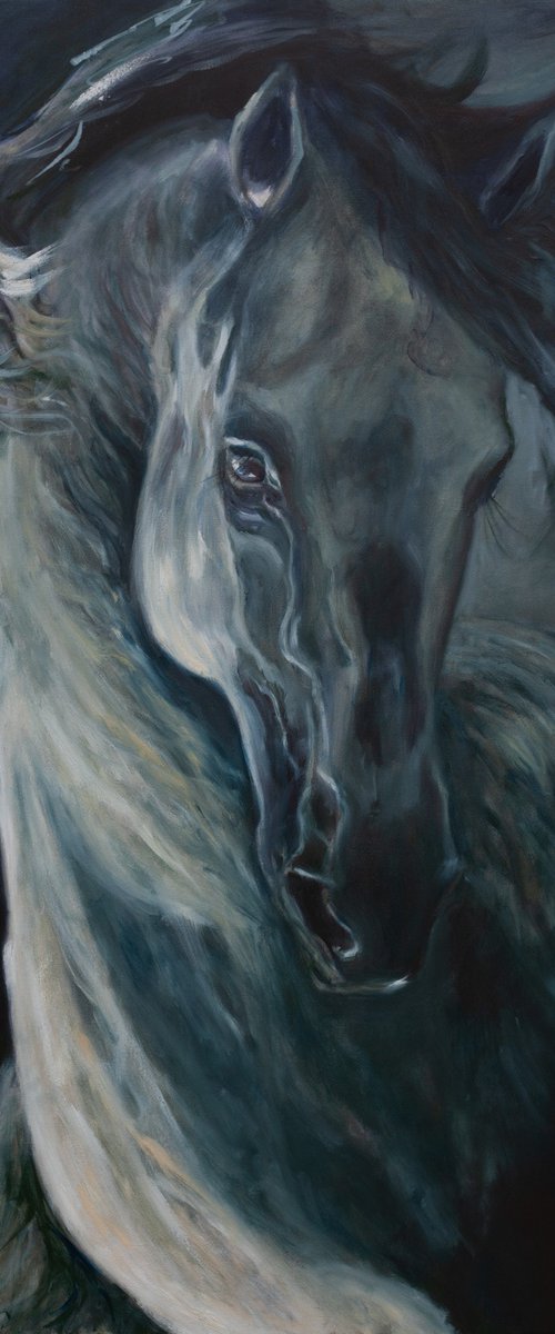 Silver Horse by Liudmila Pisliakova