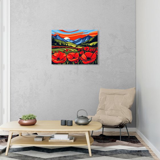 Poppies in the valley IV