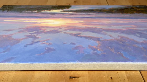 Clouds Reflections At Sunset