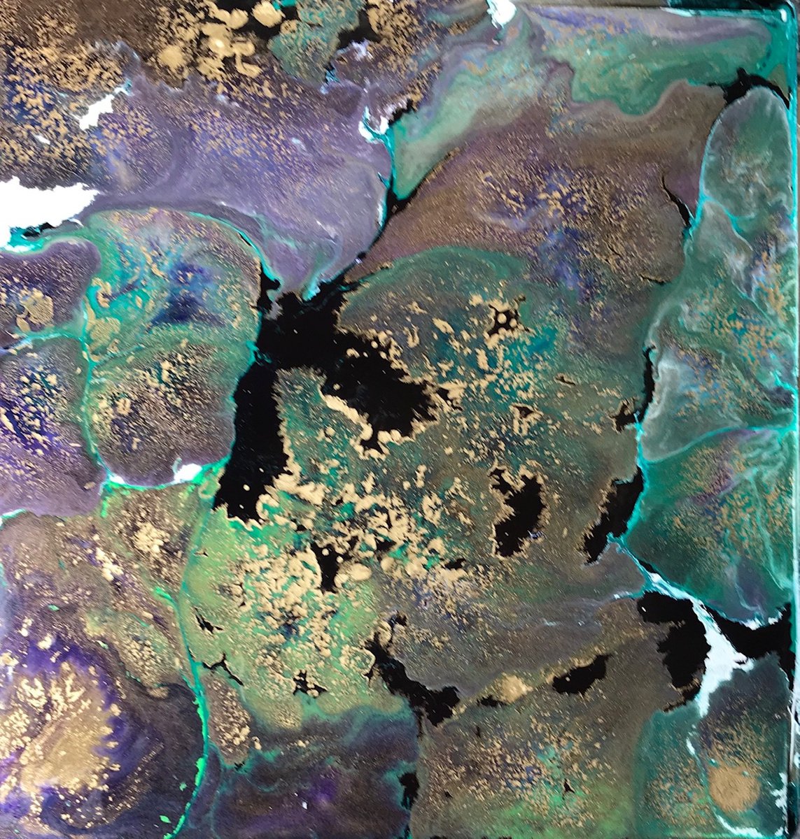 Abstract resin painting 