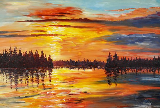 Romantic Evening Landscape D 1
