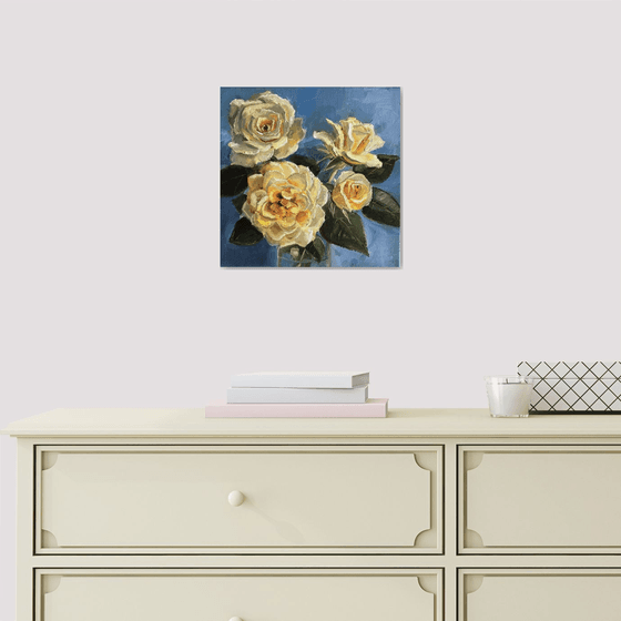 Yellow roses still life