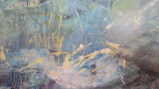 Sleepy nights are folling me to the river / Beyond the Inside series, 2017 acrylic on stretched canvas 22 x 18 inches