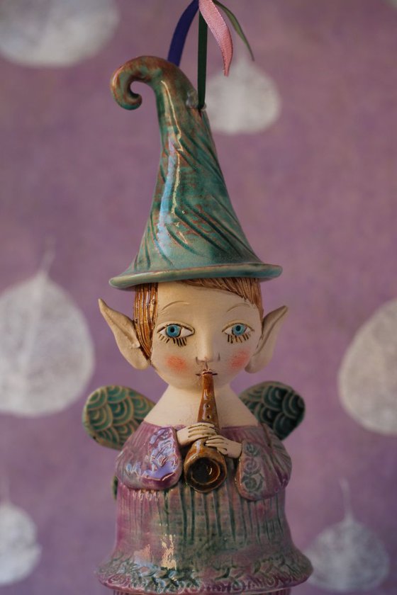 Cobweb - fairy from the Midsummer Night's Dream Ceramic illustration project by Elya Yalonetski