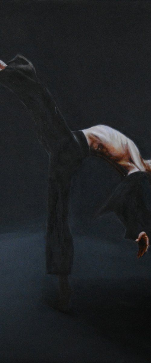 Turning around Portrait of the contemporary dancer Painting by Anna Brazhnikova by Anna Brazhnikova