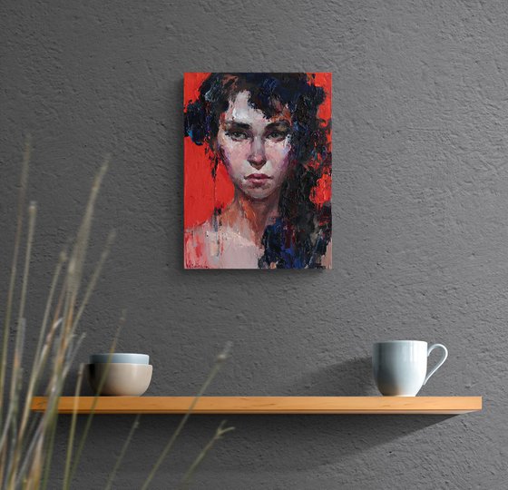 Her Gaze – Abstract Portrait