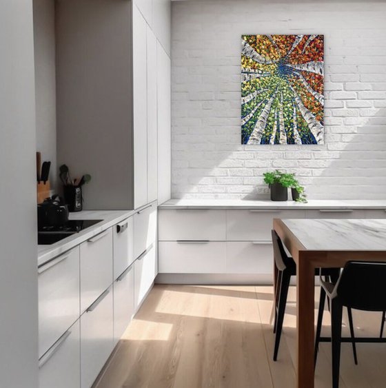 Birch Trees Autumn Canopy