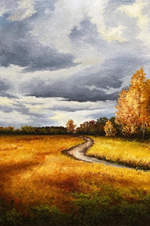 Autumn meadows by Oleg Baulin
