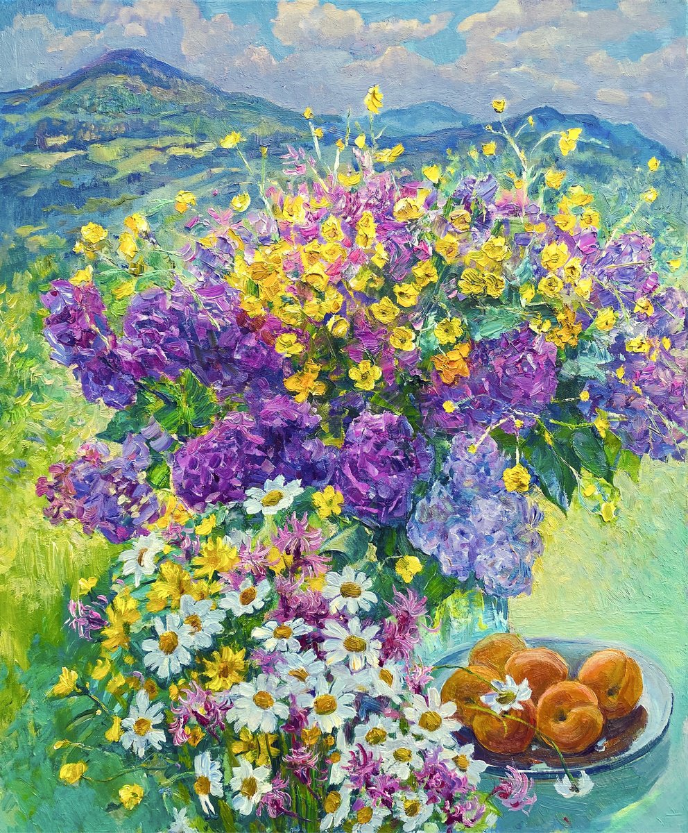 Impressionistic Botanical Oil Painting By Aleksandr Dubrovskyy, 20 X 24, The Perfect Moment, Original Artwork