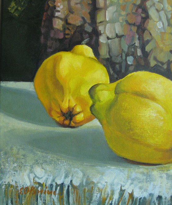 Still life with quinces