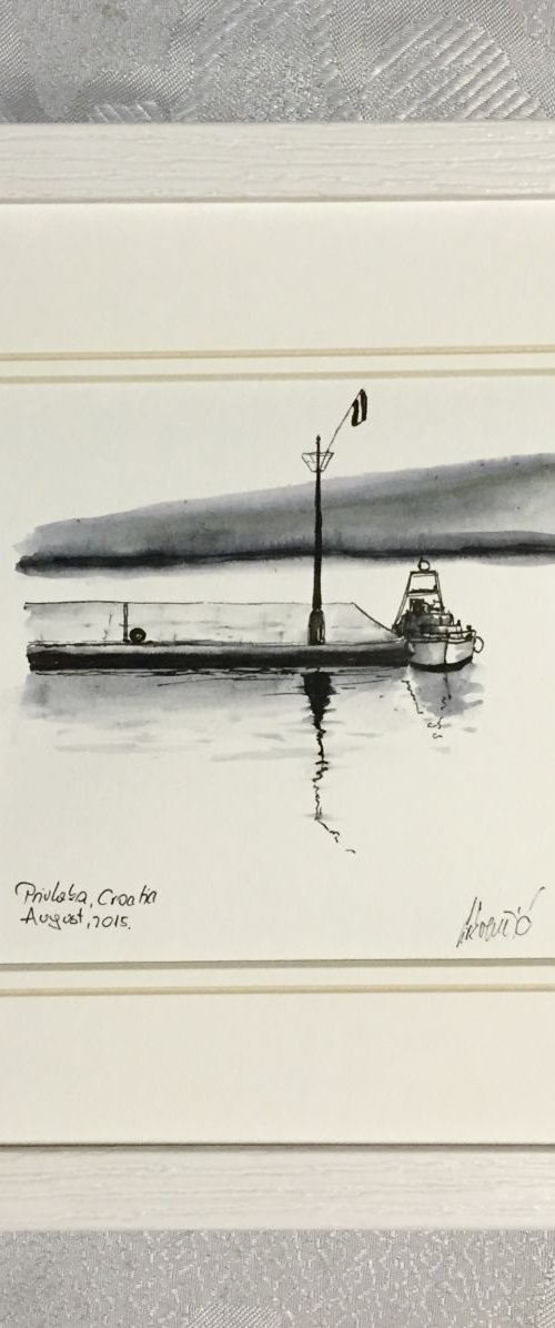 Framed - Small harbour by Tihomir Cirkvencic