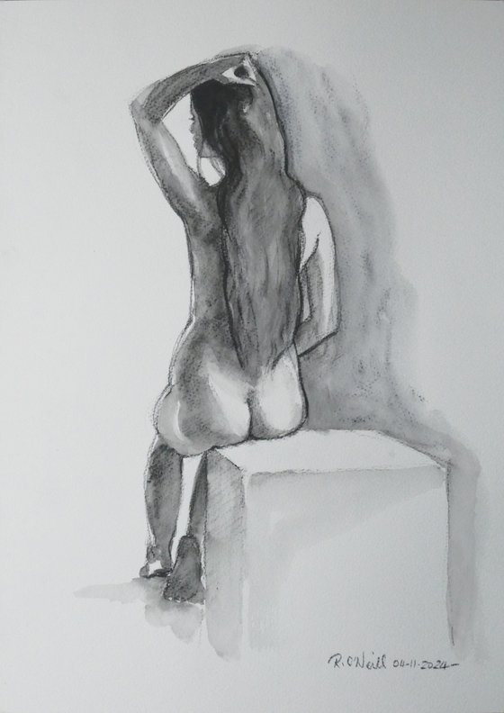 Seated female nude