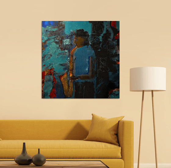 SOIREE MUSICALE JAZZ - 90x90cm