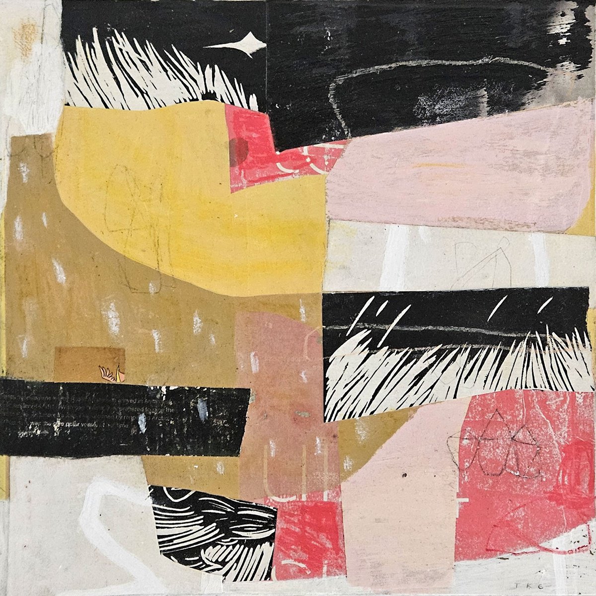 Abstract Painting By Tara Kelley-Cruz, 12 X 12", A Device For Difficult Conversations, Original Artwork