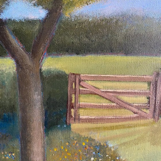 Gardener in Wild Flower Patch