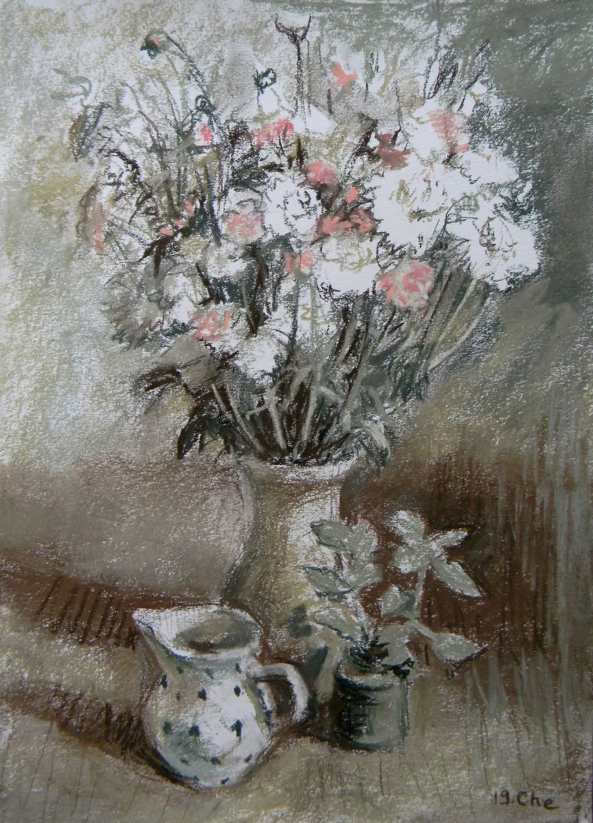 Bouquet of chrysanthemums by Liudmyla Chemodanova