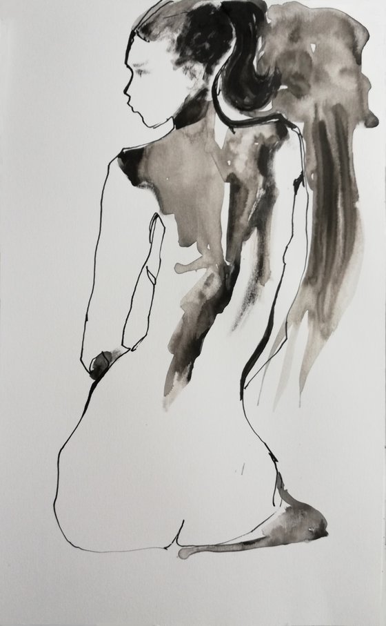 Slim Nude: Back View