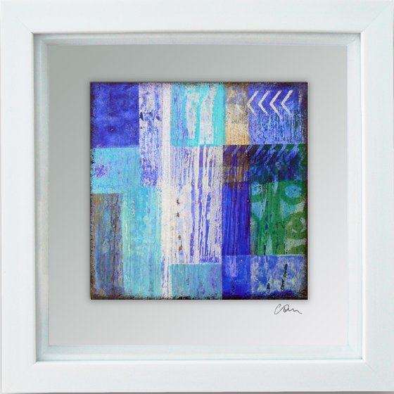 Framed ready to hang original abstract  - Cahier #17