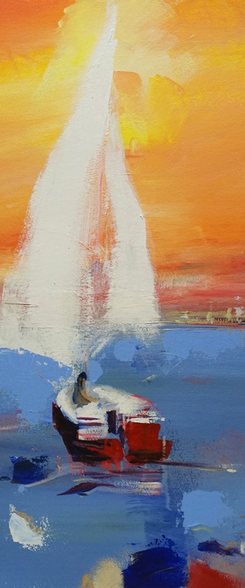 sailboat 2 by Oscar Alvarez Pardo