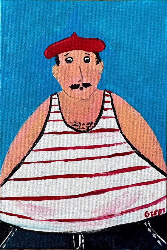 Cartoon fat man